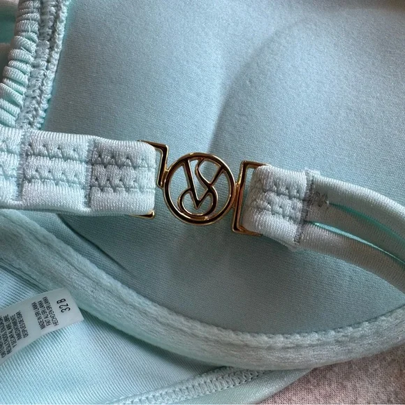 Victoria's Secret Swim Bombshell Add-2-Cups Bikini Top Aqua Blue 32B - Picture 4 of 5